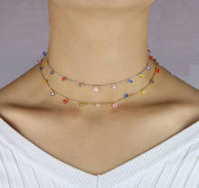 Bijoux colares mujer gargantilha collier femme boho ouro cor redonda pontos pingente colar para menina 2024 - compre barato