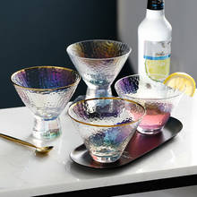 Nordic Light Luxury Colorful Hammer Pattern Dessert Ice Cream Bowl Cold Drink Leben Milkshake Glass Cup Cocktail Martini Goblet 2024 - buy cheap