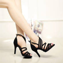Women Ballroom Latin Dance Shoes Black Salsa Shoes High Heels 6cm/7.5cm/8.5cm Red Samba Tango Kizomba Dance Shoes Soft Sole 2024 - buy cheap