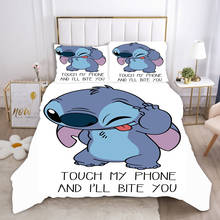 New Disney 3d Stitch Bedding Set Cartoon Design Bedspread Bedclothes Children Boy Bedroom Bed Set Single Twin Full Queen King 2024 - buy cheap