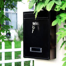 Vintage Pastoral Outdoor Iron Mailbox with Key Lockable Wall Mounted Post Box Key Mail Box Water Proof letterbox Garden Supplies 2024 - buy cheap
