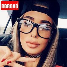 RBROVO-Montura de gafas cuadradas Retro para hombre y mujer, lentes transparentes de lujo, lentes ópticas, 2021 2024 - compra barato