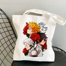 The Promised Neverland Emma Norman Ray Anime Handbags Shoulder Bags Casual Shopping Girls Handbag Women Elegant Canvas Bag 2024 - buy cheap