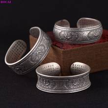 Bocaia s999 pulseiras de prata esterlina, coração sutra chapéus sagrados animais puro prata, joias charmosas para mulheres 2024 - compre barato