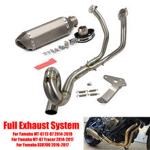 Motor Exhaust system Exhaust Muffler Full System Escape For Yamaha MT-07 FZ-07 Tracer (2014-2018) XSR700 2016-2017 2024 - buy cheap