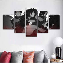 Arte da parede de lona anime, 5 peças posteres akatsuki imagens impressas figura de parede pinturas de parede para decoração moderna para sala de estar 2024 - compre barato