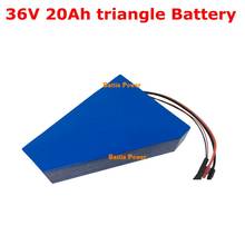 Triangle battery 36V 20Ah Li ion battery pack with 42V 2A Charger and triangle battery bag 2024 - buy cheap