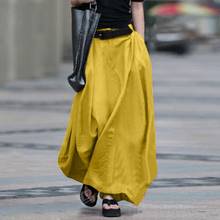 Женская длинная юбка с завышенной талией, однотонная повседневная юбка-макси с большим подолом и карманами для танцев и вечеринок, большие размеры, лето 2021 2024 - купить недорого