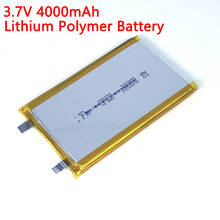 Bateria de polímero de lítio 3.7v 606090 4000mah, tablet de grande capacidade, bateria de faça você mesmo para telefone móvel 2024 - compre barato