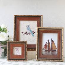 3-10 Inch Retro Solid Wood Frame For Family Photos 1PC Desktop Decoration Wedding Photo Frame Picture Painting Hanging Wall Gift 2024 - buy cheap