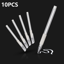 10PCS Microblading Supplies Tattoo Marker Pen Permanent Makeup Accessories White Surgical Skin Marker Pen for Eyebrow Scribe 2024 - buy cheap