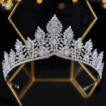 Luxo feminino cz zircónio cúbico casamento nupcial pageant tiaras e coroas princesa aniversário baile de formatura cabelo jóias acessórios 2024 - compre barato