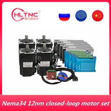 CNC закрытый петля комплект Nema 34 86HB250-156B 12Nm close loop Серводвигатель и HBS860H Гибридный Серводвигатель + 400 Вт источник питания для ЧПУ 2024 - купить недорого