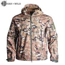 Men's Military Camouflage Fleece Jacket Men Coat Military Airsoft Camping Tactical Jacket SoftShell Waterproof Windbreakers 2024 - buy cheap