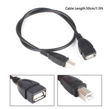 50cm Printer Extension Cable USB 2.0 Type A Female to USB B Male High Quality Scanner Printer Extension Adapter Cable 2024 - buy cheap