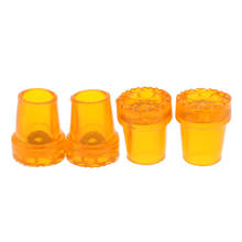 Casquillos de Muleta resistentes de 22mm, puntas de reemplazo de caña de goma con inserto de acero, amarillo, 4 Uds. 2024 - compra barato
