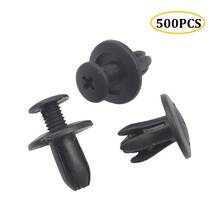 500pcs Car 6mm Hole Plastic Rivets Fastener Push Clip Black Auto Vehicle Door Trim Panel Retainer Fastener Clips Universal 2024 - buy cheap