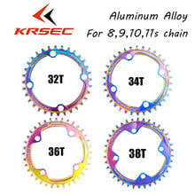 KRSEC-plato de bicicleta de montaña, rueda de cadena colorida 104BCD, 30/32/34/36/38T, rueda ancha estrecha, anillo de cadena, piezas de bicicleta 2024 - compra barato