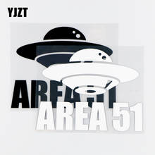 YJZT-pegatina de vinilo para coche, calcomanía de Área 51 de 14,8x11,7 cm, Alien Space Storm Funny Ufo, color negro/plateado, 10A-0158 2024 - compra barato