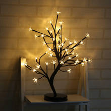 48 led natal flor em vaso de luz caixa de bateria impresso natal feriado festa ao ar livre luz da noite interior decoração