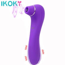Ikoky brinquedo sexual feminino, vibrador poderoso sugador de clitóris, estimulador de língua, mamilo e vagina, brinquedos sexuais para mulheres 2024 - compre barato