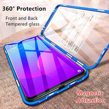 360 Magnetic Metal Case For Samsung Galaxy S21 Ultra S20 Plus S10 S9 Note 20 10 9 8 A30S A50S Double Sided Tempered Glass Cover 2024 - buy cheap
