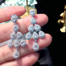 Женский комплект ювелирных изделий Aazuo, роскошное ожерелье из белого золота 18 К с натуральными бриллиантами и цепочкой длиной 45 см, подарок для женщин, помолвка, ужин, вечеринка, Au750 2024 - купить недорого