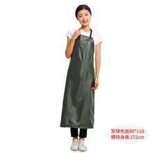 Household waist oil-proof dishwashing apron waterproof canteen kitchen aquatic workwear long apron thickening 2024 - buy cheap