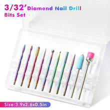 10pcs/Set Diamond Nail Drill Bit Rotery Electric Milling Cutters For Pedicure Manicure Files Cuticle Burr Nail Tools Accessories 2024 - buy cheap