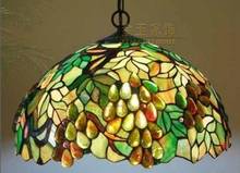 Hot Sell Tiffany Style Multicolour Glass Fashion Grape Series Pendant Lamp D40cm E27 110-240v Chain Pendant Lights For Home 2024 - buy cheap