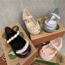 Mini Melissa children's shoes 2022 New Kids Girl Princess Pearl Single Shoes Fashion New Fragrance PVC Jelly Shoes Beach MN026 2024 - buy cheap