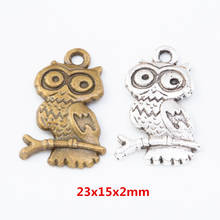 40 pieces of retro metal zinc alloy owl pendant for DIY handmade jewelry necklace making 7785 2024 - buy cheap