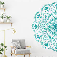 Mandala in Half Wall Sticker Meditation Yoga Wall Art Living Room Boho Headboard Bedroom Decoration MT18 2024 - buy cheap