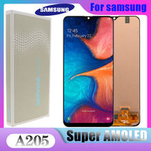 Оригинальный Super AMOLED 6,4 ''A20 LCD для SAMSUNG Galaxy для Samsung A20 A205 SM-A205F дисплей сенсорный экран дигитайзер Замена 2024 - купить недорого