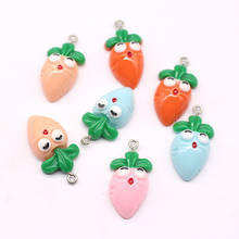 5pcs Kawaii Carrot Resin Earring Charms For Jewelry Findings Cute Food Diy Crafts Key Necklace Pendant Handmade Accessory F223 2024 - buy cheap