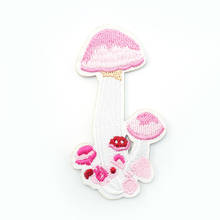 Mushroom Size:4.4x8.0cm Iron On Patch Embroidered Applique Sewing Clothes Stickers Garment Apparel Accessories Badges 2024 - buy cheap