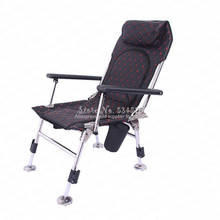Cadeira de pesca dobrável portátil, descanso multifuncional de aço inoxidável para acampamento, banco reclinável 2024 - compre barato