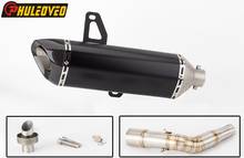 For Piaggio Vespa GTS300 Exhaust ID:32.5mm Link Pipe Carbon Motorcycle Exhaust System L:520mm Exhaust Muffler for Vespa GTS300 2024 - buy cheap