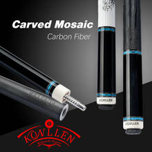 KONLLEN-Taco de fibra de carbono para piscina, palo Radial de 12,4x8mm, 3/8mm, agarre de cuero de lagarto, mosaico azul turquesa 2024 - compra barato