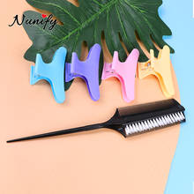 1Pcs Salon Hair Color Dye Comb Brushes & 4Pcs High Quality Hair Clip Plastic Hair Claw Styling Tools Accessories For Hairdresser 2024 - buy cheap