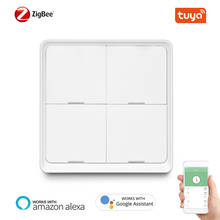 Interruptor de Escena Inteligente Tuya ZigBee, inalámbrico, 4 entradas, compatible con Zigbee2mqtt, asistente de hogar, automatización del hogar 2024 - compra barato