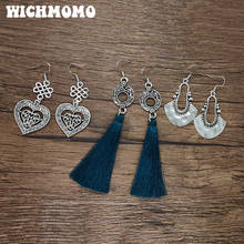 WICHMOMO Retro Bohemia  Zinc Alloy Heart Tassels Earrings Women's Accessories Gifts EST001 2024 - buy cheap