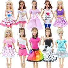 Conjunto de ropa para muñeca Barbie, conjunto de 10 unids/set de ropa para muñeca de estilo mixto, pantalones de vestir, accesorios de uso diario, juguetes para bebé ARAT 2024 - compra barato