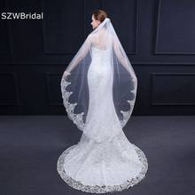 New Arrival Velo Short Wedding Veil Lace Applique Bridal Veils Casamento Boda Cheap Wedding accessories Velos de novia Vail 2024 - buy cheap