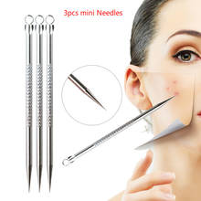 Mini 3pcs Pimple Remover Tool Black head Remover Acne Removal Needles Spot Comedone Extractor Cleanser Face Clean Care 2024 - buy cheap