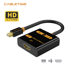 Cabletime-Cable Mini adaptador de DP a HDMI M/F Thunderbolt Mini DisplayPort a HDMI para MacBook Pro Air iMac 1080p, proyector N020 2024 - compra barato