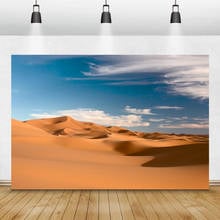 Laeacco Blue Sky White Clouds Sands Desert Landscape Baby Portrait Photography Backdrops Photographic Backgrounds Photo Studio 2024 - buy cheap