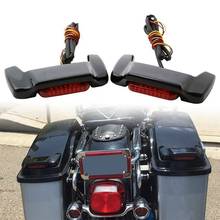 Motorcycle Saddlebag Lid Spoilers W/LED Light Kit For Harley Touring Road King Electra Glide Road Glide Street Glide 2014-2021 2024 - buy cheap