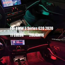 20 light Interior Atmosphere Light For BMW 3 Series G20 2020 LED ambient light door light Footwell light original MMI control 2024 - buy cheap