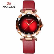 NAKZEN Fashion Women Watches Diamond Luxury Quartz Wristwatch Leather Ladies Watch Clock Life Waterproof Montre Femme Relojes 2024 - buy cheap
